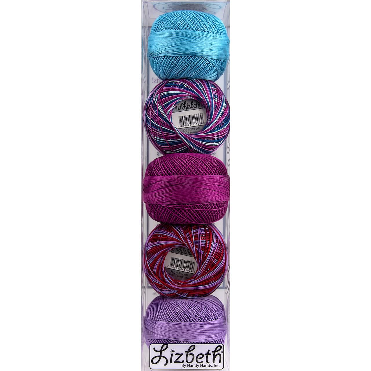 Handy Hands Lizbeth Ocean Sunset Cordonnet Cotton Thread Pack, Size 10
